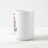 Der Weihnachtsmann genießt Cookies und warme Geträ Kaffeetasse (Mittel)