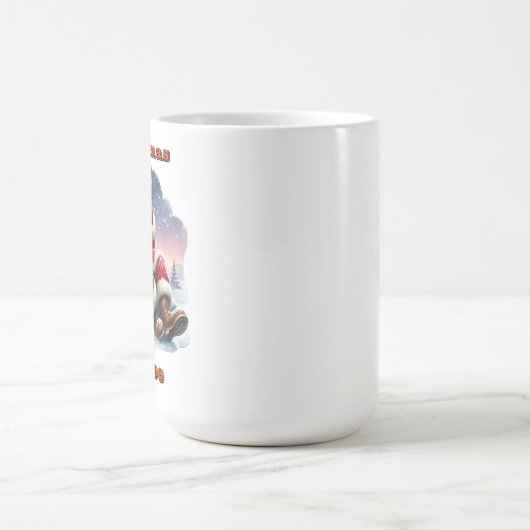 Der Weihnachtsmann genießt einen warmen Drink am F Kaffeetasse (Mittel)