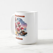 Der Weihnachtsmann genießt einen warmen Drink am F Kaffeetasse (Vorderseite Links)