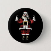 Der Weihnachtsmann gibt den Finger Button (Vorderseite)