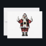 Der Weihnachtsmann gibt den Finger Feiertagskarte<br><div class="desc">Der Weihnachtsmann,  der den beiden Fingersalat gibt</div>