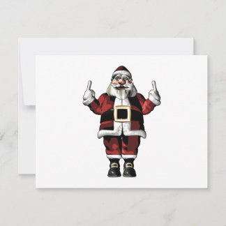 Der Weihnachtsmann gibt den Finger Feiertagskarte