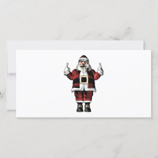 Der Weihnachtsmann gibt den Finger Feiertagskarte