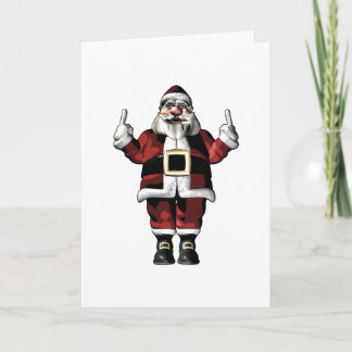 Der Weihnachtsmann gibt den Finger Feiertagskarte