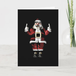 Der Weihnachtsmann gibt den Finger Feiertagskarte