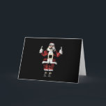Der Weihnachtsmann gibt den Finger Feiertagskarte<br><div class="desc">Der Weihnachtsmann,  der den beiden Fingersalat gibt</div>