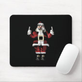Der Weihnachtsmann gibt den Finger Mousepad (Mit Mouse)