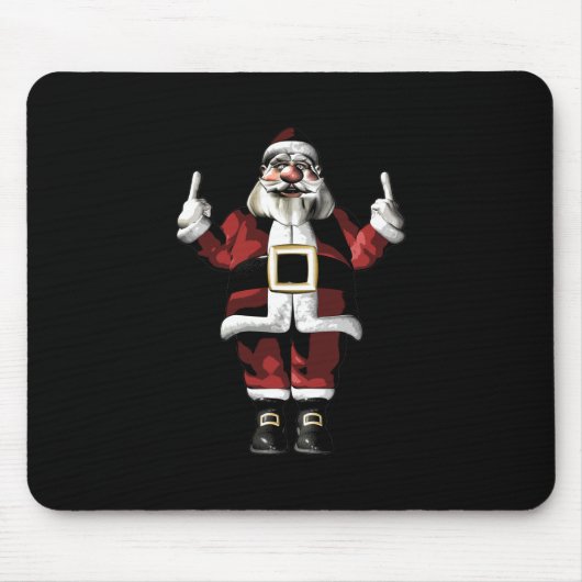 Der Weihnachtsmann gibt den Finger Mousepad (Vorne)