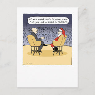 Der Weihnachtsmann gibt Ratschläge   Weihnachtsthe Feiertagspostkarte