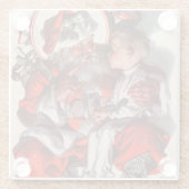 Der Weihnachtsmann Glasuntersetzer (Rückseite)