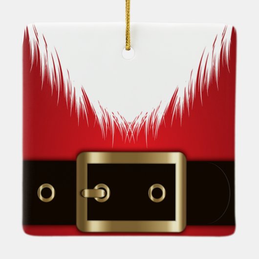 Der Weihnachtsmann glaubt an dich, Weihnachten Keramikornament (Rückseite)