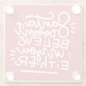 Der Weihnachtsmann glaubt auch nicht an dich Glasuntersetzer (Rückseite)