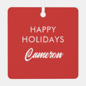 Der Weihnachtsmann glaubt auch nicht an dich Ornament Aus Metall (Rückseite)