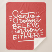 Der Weihnachtsmann glaubt auch nicht an dich Sherpadecke (Vorderseite)
