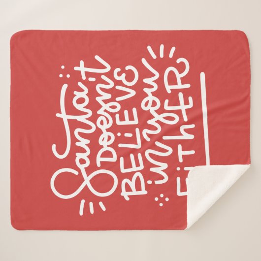 Der Weihnachtsmann glaubt auch nicht an dich Sherpadecke (Vorderseite (Horizontal))