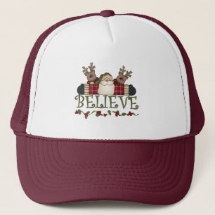 Der Weihnachtsmann glaubt T - Shirt und Geschenke Truckerkappe