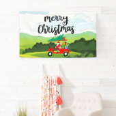 Der Weihnachtsmann golft an Weihnachten Banner (Insitu)