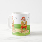 Der Weihnachtsmann golft Weihnachten im Juli Kaffeetasse (Vorderseite Links)