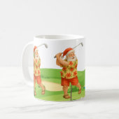 Der Weihnachtsmann golft Weihnachten im Juli Kaffeetasse (Vorderseite Links)