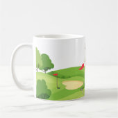 Der Weihnachtsmann golft Weihnachten im Juli Kaffeetasse (Links)