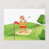 Der Weihnachtsmann golft Weihnachten im Juli Postkarte (Vorderseite)