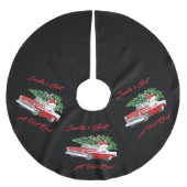 Der Weihnachtsmann got ein Frisierte Auto Polyester Weihnachtsbaumdecke (Vorderseite)