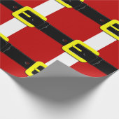 Der Weihnachtsmann gürtet rot gelb und weiß Geschenkpapier (Ecke)