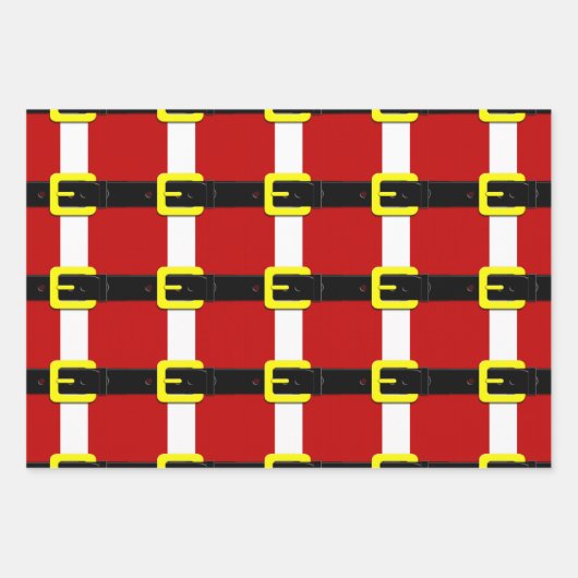 Der Weihnachtsmann gürtet rot gelb und weiß Geschenkpapier Set (Vorderseite 3)