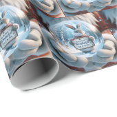 Der Weihnachtsmann hält einen Schneeglobe Geschenkpapier (Rolleneckpunkt)