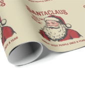 Der Weihnachtsmann hat die richtige Idee für Weihn Geschenkpapier (Rolleneckpunkt)