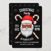 Der Weihnachtsmann hat eine Sonnenbrille Einladung (Vorne/Hinten)