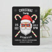 Der Weihnachtsmann hat eine Sonnenbrille Einladung (Stehend Vorderseite)