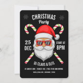 Der Weihnachtsmann hat eine Sonnenbrille Einladung (Vorderseite)
