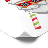 Der Weihnachtsmann hat eine Sonnenbrille Poster (Ecke)