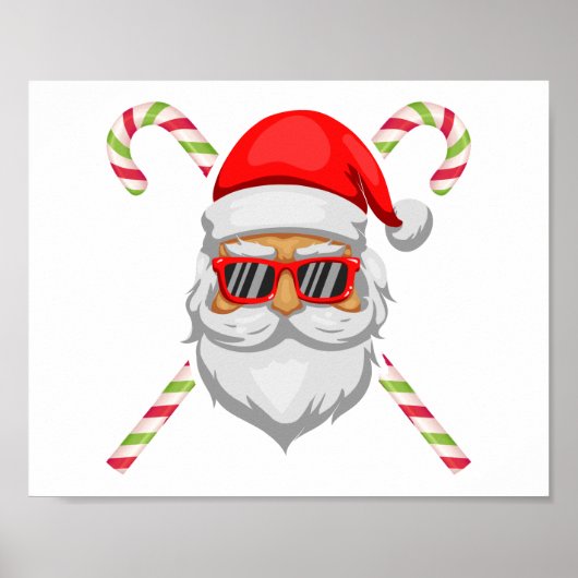 Der Weihnachtsmann hat eine Sonnenbrille Poster (Vorne)