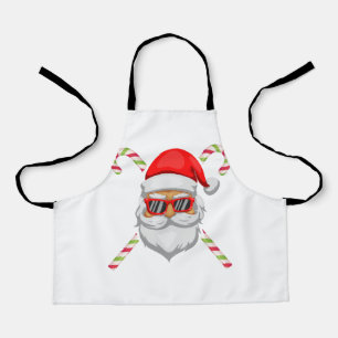 Der Weihnachtsmann hat eine Sonnenbrille Schürze
