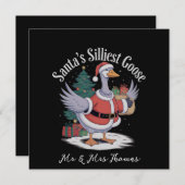 Der Weihnachtsmann hat eine zackige Weihnachtsgesc Einladung (Vorne/Hinten)