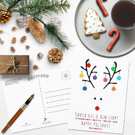 Der Weihnachtsmann hat einen neuen Halt! Moderner  Ankündigungspostkarte