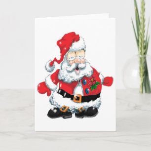 Der Weihnachtsmann hat viele Kekse gegessen Feiertagskarte