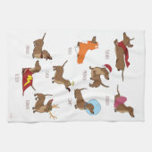 Der Weihnachtsmann hilft Weihnachtsteppich Geschirrtuch (Horizontal)