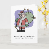 Der Weihnachtsmann im alten Westen Karte (Gelbe Blume)