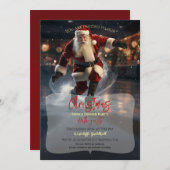 Der Weihnachtsmann im Eis Einladung (Vorne/Hinten)