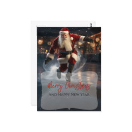 Der Weihnachtsmann im Eis Postkarte