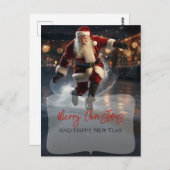 Der Weihnachtsmann im Eis Postkarte (Vorne/Hinten)