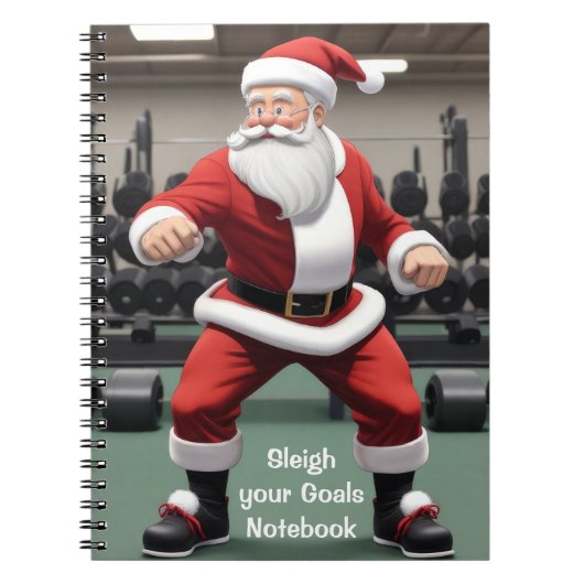 Der Weihnachtsmann im Gym Notizblock (Vorderseite)