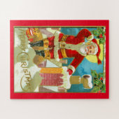 Der Weihnachtsmann im Kamin Puzzle (Horizontal)