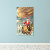 Der Weihnachtsmann im Luftschiff 3 Leinwanddruck (Insitu (Holzboden))