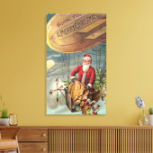 Der Weihnachtsmann im Luftschiff 3 Leinwanddruck (Insitu (Wohnzimmer))