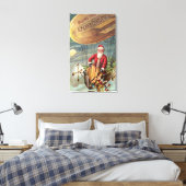 Der Weihnachtsmann im Luftschiff 3 Leinwanddruck (Insitu (Schlafzimmer))