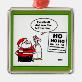 Der Weihnachtsmann im Optometristen Silbernes Ornament